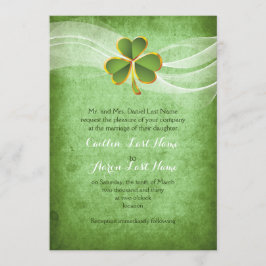 Irisch Kleeblatt grün Saint Patrick's Day Hochzeit Einladung