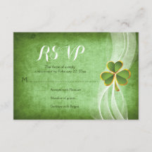 Irisch Kleeblatt grün St. Patrick's Day Hochzeit R