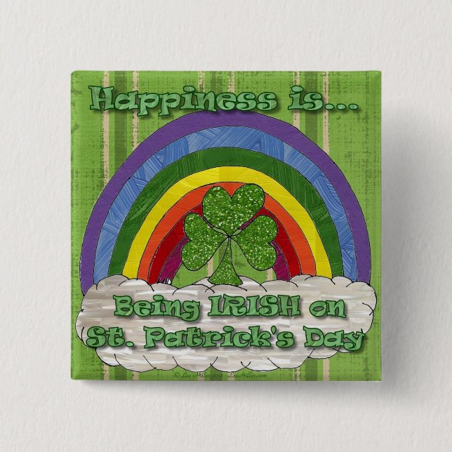 Irisch sein am St. Patrick's Day Button (Vorderseite)