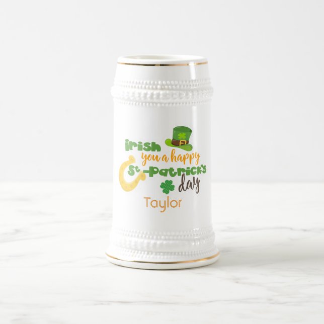 Irisch Sie glücklich St Patricks Day Bierglas (Mittel)