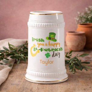Irisch Sie glücklich St Patricks Day Bierglas