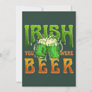 IRISCH SIE WAREN BIER WITZIG TRINKEN IRLAND FEIERTAGSKARTE