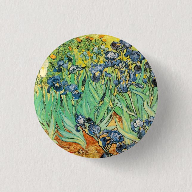Irisch - Van Gogh - c1889 Button (Vorderseite)