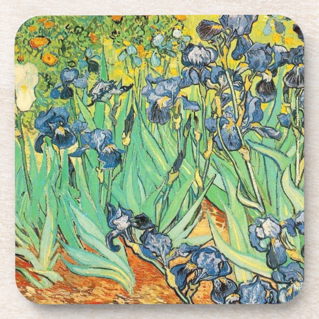 Irisch - Van Gogh - c1889 Getränkeuntersetzer (Vorderseite)