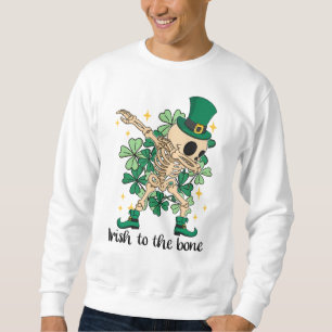 Irisch zu Knochenabbauskelett-Kobold Sweatshirt