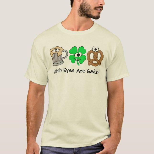 Irische Augen sind Smilin lustiger T - Shirt (Vorderseite)