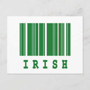 irische Barcode-Gestaltung Postkarte