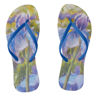 Irische — Blaue, lila, gelbe Grüntöne— Flip Flops
