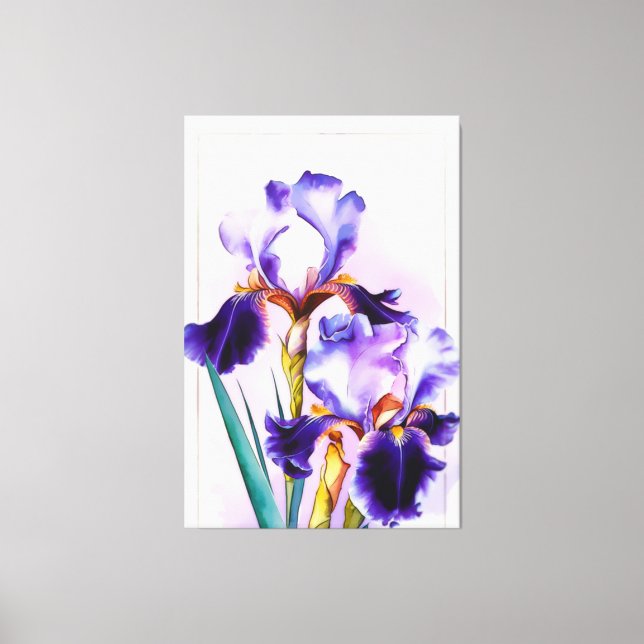 *~* Irische Blume Künstlerische Malerei AP84 Iris Leinwanddruck (Vorderseite)