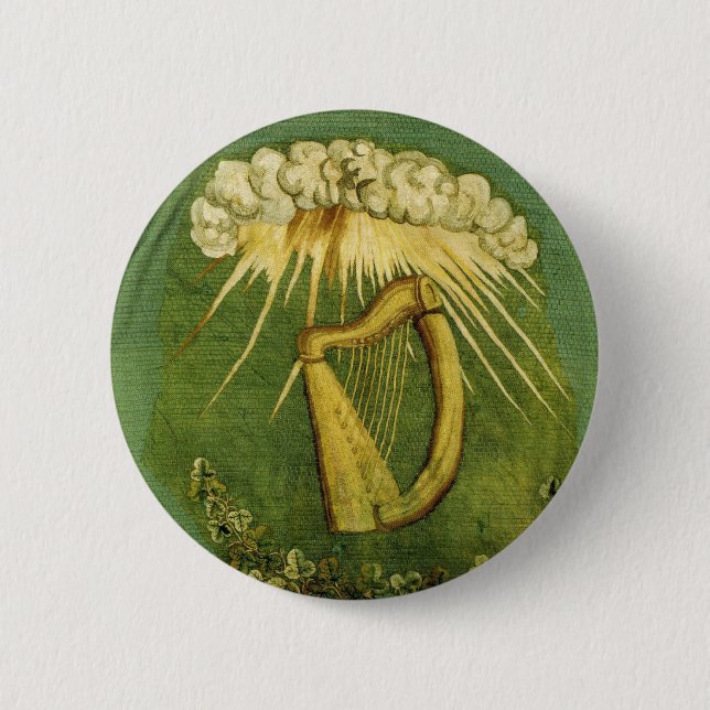 Irische Brigaden-Flagge Button (Vorderseite)
