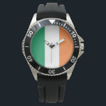 Irische Flagge Armbanduhr<br><div class="desc">Nationale Flagge Irlands,  Irlands,  Flagge,  Irisch,  grün,  orange,  weiß,  Land,  national,  offiziell,  Symbol,  souverän,  feiern,  Freiheit,  Unabhängigkeit,  unabhängig,  Freiheit,  Urlaub,  Ikone,  Banner,  Vektor,  akkurat,  Maße,  Proportionen,  Farben</div>