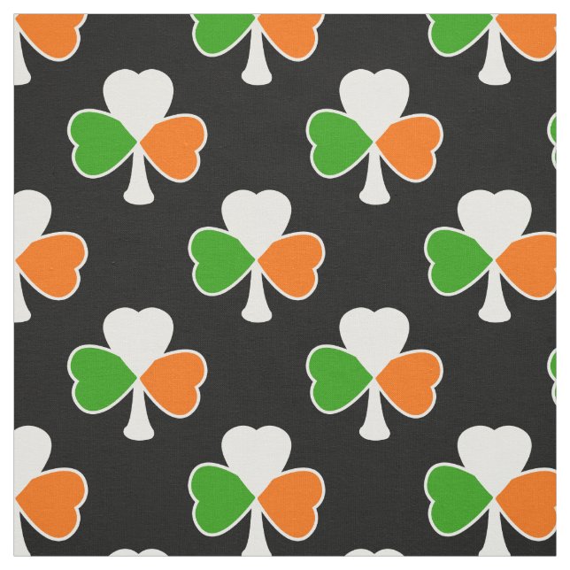 Irische Flagge des Kleeblatt-Muster-| Stoff (Muster)