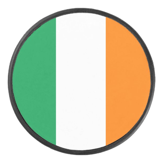 Irische Flagge Eishockey Puck (Vorderseite)
