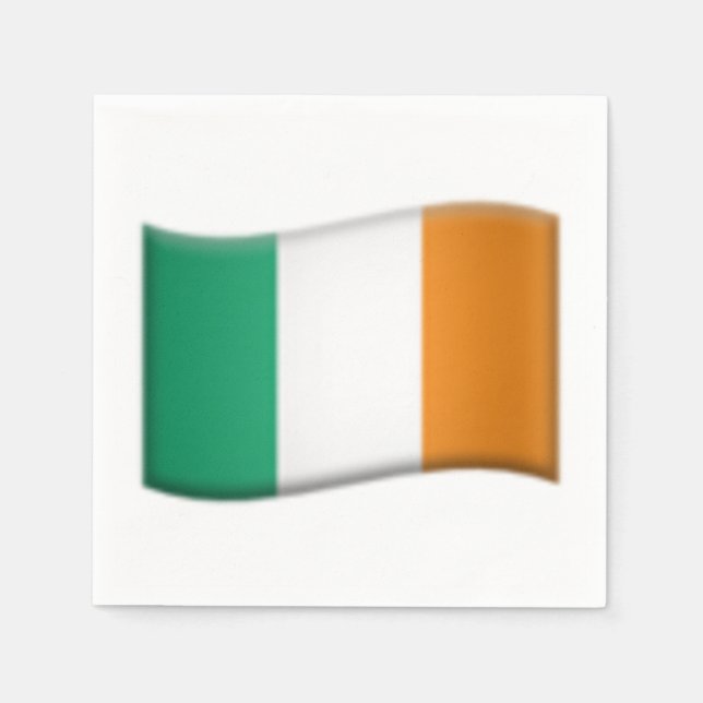 Irische Flagge - Emoji Serviette (Vorderseite)