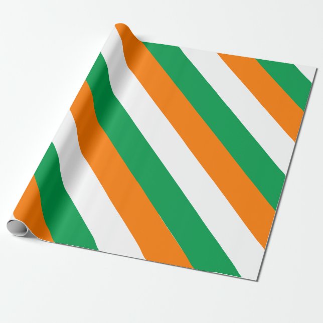 Irische Flagge Geschenkpapier (Ungerollt)