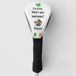 Irische Flagge & Kleeblatt-Foto Golfkopfabdeckung Golf Headcover