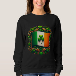 Irische Flagge & Kleeblatt - St. Patrick's Day Sweatshirt