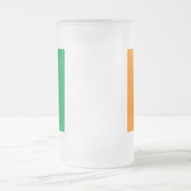 irische Flagge Mattglas Bierglas (Mittel)