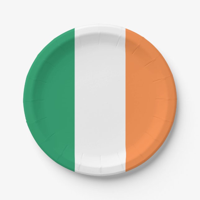Irische Flagge Pappteller (Vorderseite)