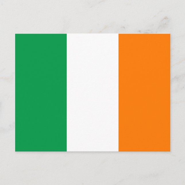 irische Flagge Postkarte (Vorderseite)