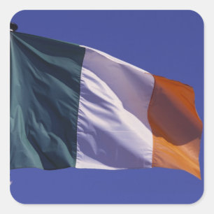 irische Flagge Quadratischer Aufkleber