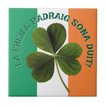 Irische Flagge Shamrock Lá Fhéile Pádraig Sona