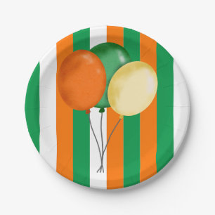Irische Flagge Thema, Irland Design Pappteller