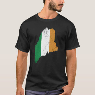 Irische Flagge über Maine T-Shirt
