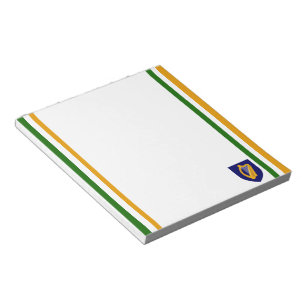 Irische Flagge und Wappen Notizblock