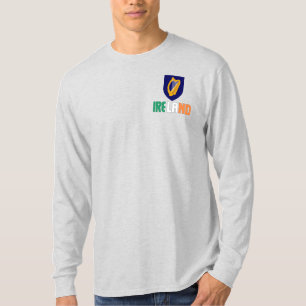 Irische Flagge und Wappen Patriotisch T-Shirt