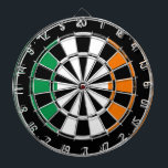 Irische Flagge: Vintages Dartboard-Design Dartscheibe<br><div class="desc">Irische Flagge von Irland Vintage Dartboard-Design. Cooles individuelles Dartboard für Zuhause,  Büro,  Bar,  Pub,  Café,  Höhle,  Hochzeit usw. Laden Sie Ihr eigenes Bild optional in dieses Template.</div>