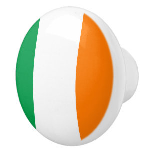 Irische Flagge von Irland-Tür und Fach ziehen Keramikknauf