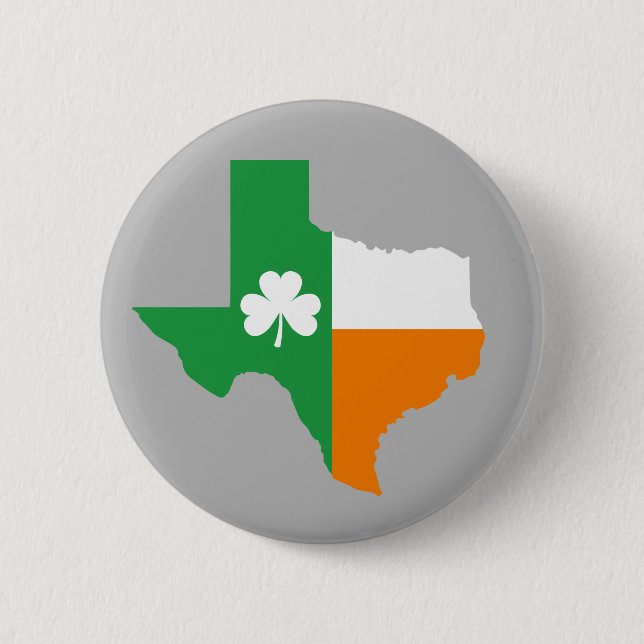 irische Flagge von Texas Button (Vorderseite)