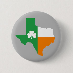 irische Flagge von Texas Button