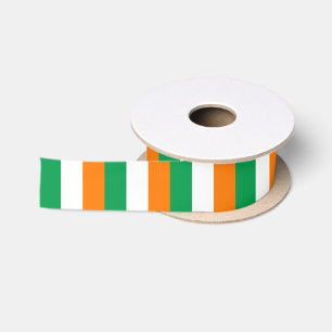 Irische Flaggen-Schleife, Irland-Feiertag / Sport Satinband