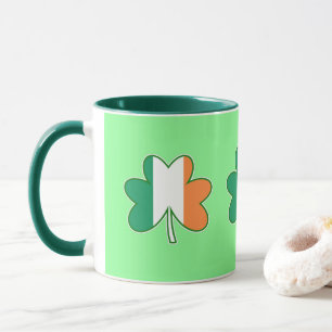 Irische Flaggenfarbe Shamrocks Tasse