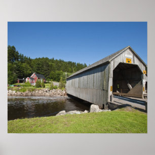 Irische Flussbrücke mit Dach, St. Martins, New Poster