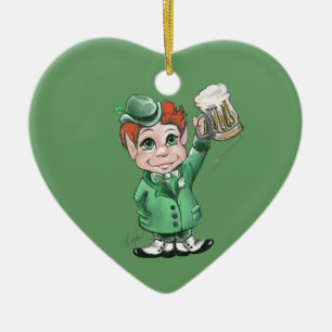 Irische Freude! Herzverzierung Keramikornament