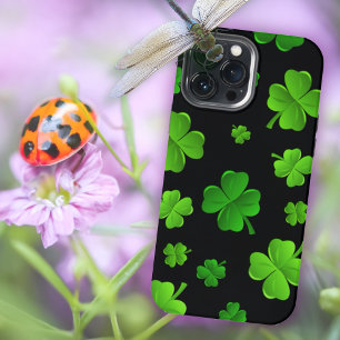 Irische grüne Kleeblätter vierblättriges Glückskle iPhone 13 Pro Max Hülle