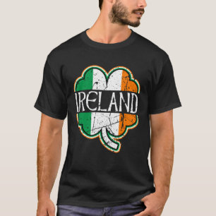 Irische Karte Irland Flagge Souvenir abgenutzt Erw T-Shirt