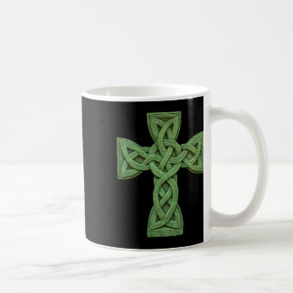 Irische keltische Kreuzknoten christliche Heilige Kaffeetasse