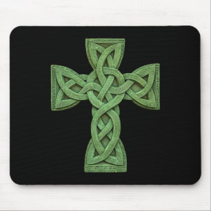Irische keltische Kreuzknoten christliche Heilige Mousepad