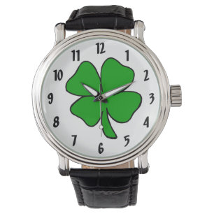 irische Kleeblätter Armbanduhr