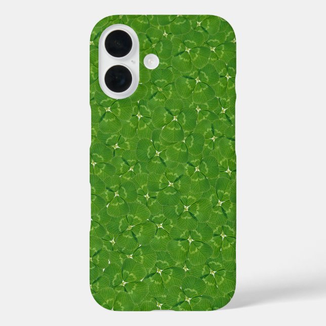 irische Kleeblätter iPhone 16 Hülle (Rückseite)