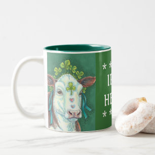 Irische Kuh ST. PATRICK'S DAY JUNGFRAU-TASSE Zweifarbige Tasse