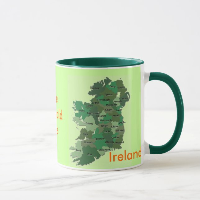 Irische Landkreis-Karten-Irland-Tasse Tasse (Rechts)
