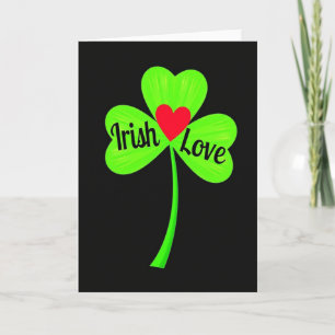 Irische Liebes-Shamrock-Karte Karte
