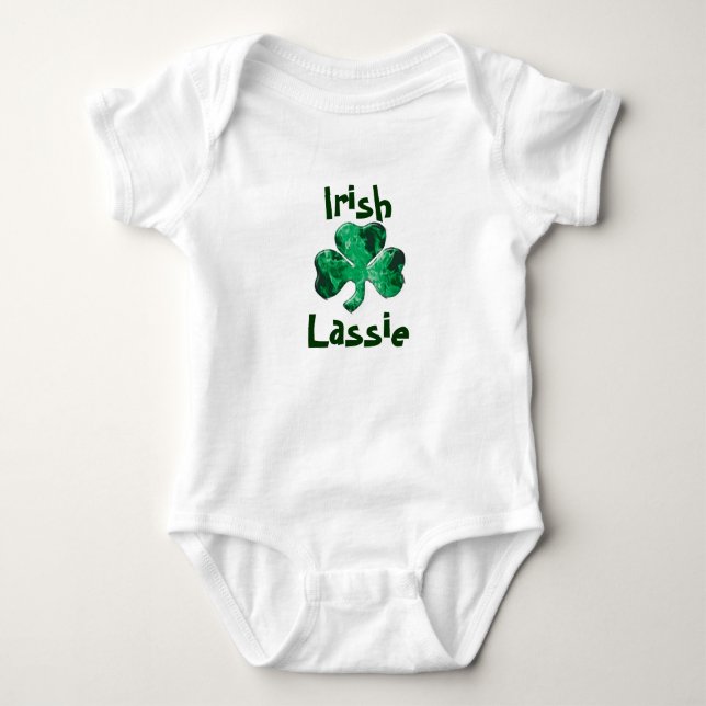 Irische Mädchen-Säuglings-T - Shirt-Art Baby Strampler (Vorderseite)