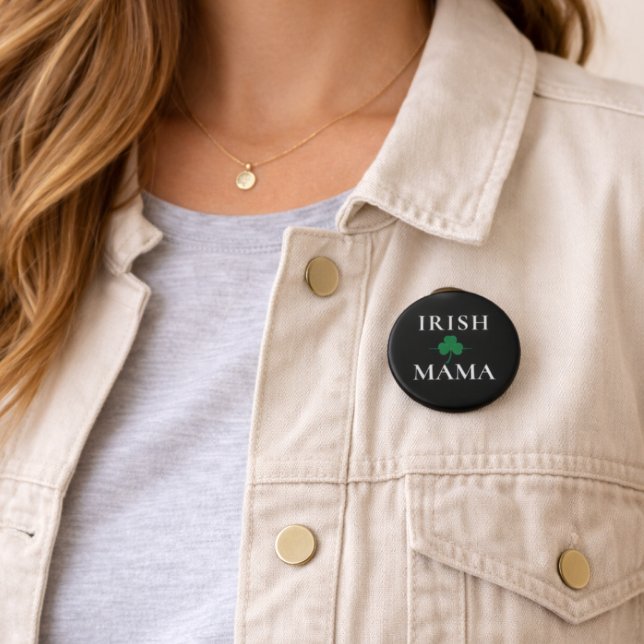 Irische Mama Shamrock  Button (Von Creator hochgeladen)