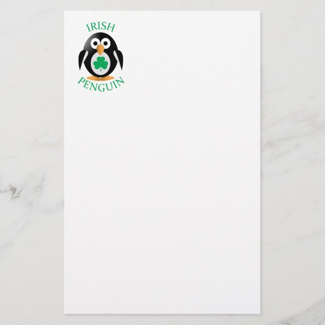 Irische Pinguine Briefpapier (Vorderseite)